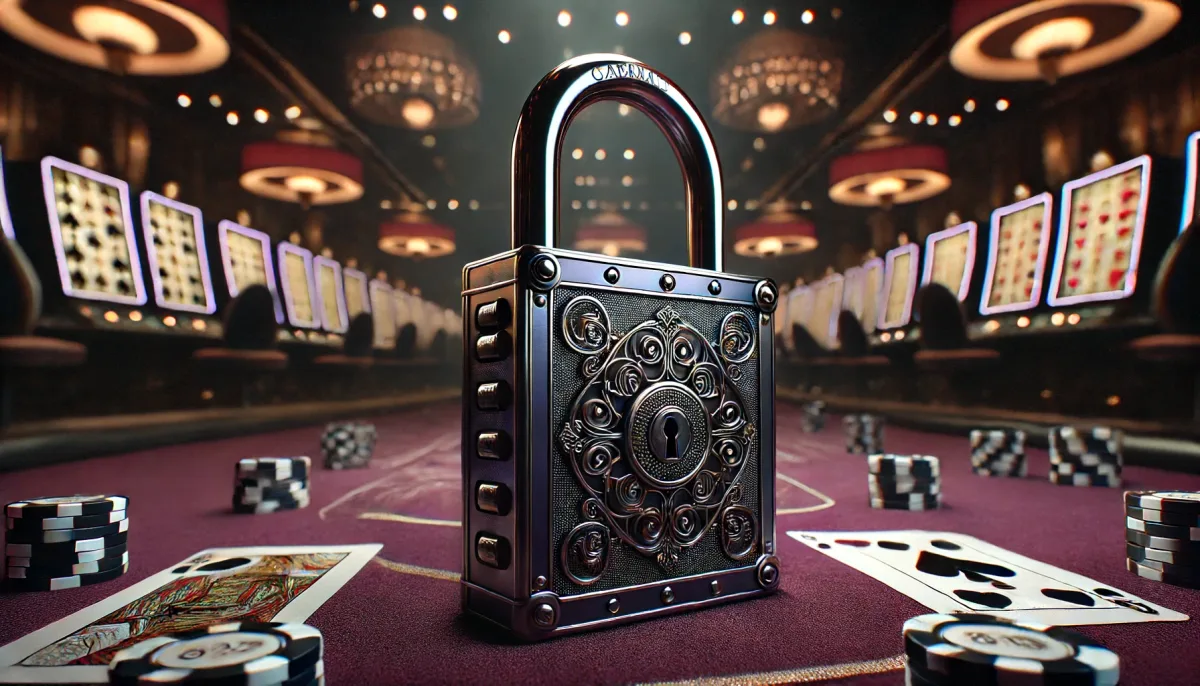 luxurious vintage lock on the Spielothek floor